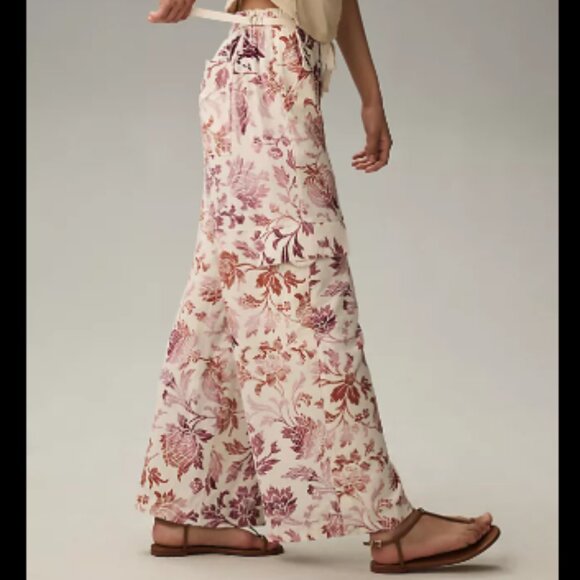 Brand New Pilcro Linen Printed Beach Cargo Pants - Picture 6 of 13